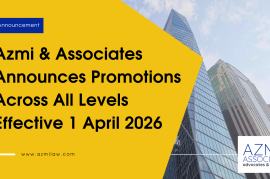 [Announcement LinkedIn] Azmi & Associates Announces Promotions Across All Levels Effective 1 April 2026